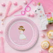 ファーストコミュニパーソナライズされたオンブルネットガール ペーパープレート (パーティー)