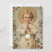 ファーストコミューニオンイエスフローラヴィンテージ 招待状 (裏面)