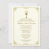 ファーストコミューニオンイエスフローラヴィンテージ 招待状 (正面)