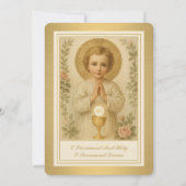 ファーストコミューニオンイエスフローラヴィンテージ 招待状 (裏面)