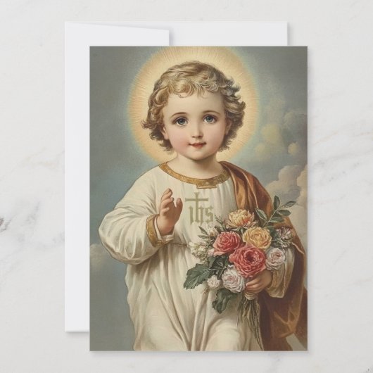 ファーストコミューニオンイエスフローラヴィンテージ 招待状 (裏面)