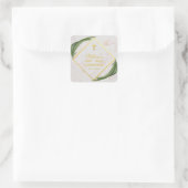 ファーストコミューニオングリーンフェイク金ゴールドマーブルシダ スクエアシール (バッグ)