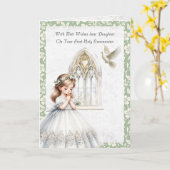 ファーストコミューニオンスペシャル恵みグリーティングカード カード (黄色い花)