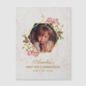 ファーストコミューニオンフォトマーブルピンクオーランズ金ゴールド (正面)