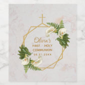 ファーストコミューニオンマーブルカラリリーフローラ ワインラベル (シングルラベル)