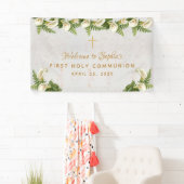 ファーストコミューニオンマーブルカラーリリーへようこそ 横断幕 (インサイチュ)