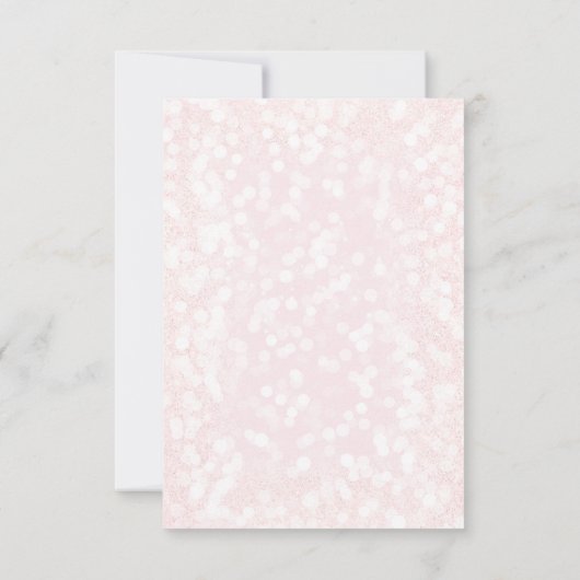 ファーストコミューンフェイクグリッターカトリックの女の子 招待状 (裏面)