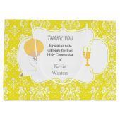 ファーストコミューンブロンドボーイイエローダマスク ラージペーパーバッグ (裏面)