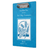 ファーストコミューン、小麦、ぶどうブルー クリップボード (左)