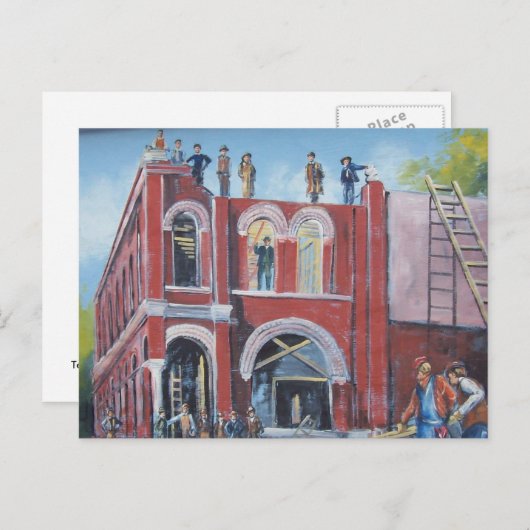 ファーストステートバンクの建設 ポストカード (正面/裏面)