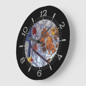 ファーストスノーウィンターカモフラージュスタイルダイヤル ラージ壁時計 (傾斜)