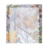 ファーストスノーウィンターカモフラージュスタイル ノートパッド (正面)