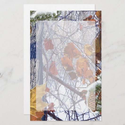 ファーストスノーウィンターカモフラージュスタイル 便箋 (正面/裏面)