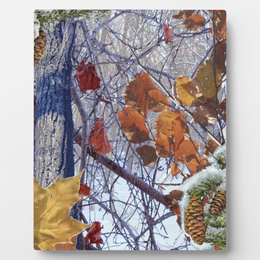 ファーストスノーウィンターカモフラージュプリント フォトプラーク (正面)