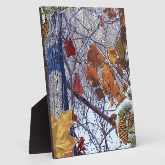 ファーストスノーウィンターカモフラージュプリント フォトプラーク (側面)