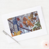 ファーストスノーウィンターカモフラージュプリント 長方形シール (封筒)