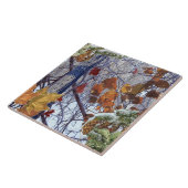 ファーストスノーウィンターフォレスト迷彩柄プリント タイル (側面)