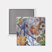 ファーストスノーウィンターフォレスト迷彩柄プリント マグネット (正面/裏面)