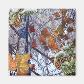 ファーストスノーウィンターフォレスト迷彩柄プリント マグネット (正面)