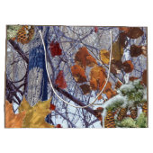 ファーストスノーウィンターフォレスト迷彩柄プリント ラージペーパーバッグ (裏面)