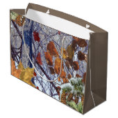 ファーストスノーウィンターフォレスト迷彩柄プリント ラージペーパーバッグ (裏面アングル)