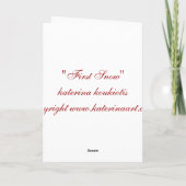 ファーストスノーガール子猫カード シーズンカード (裏面)