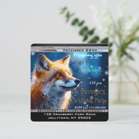 ファーストスノーキツネ年間クリスマスパーティー 招待状 (スタンド正面)