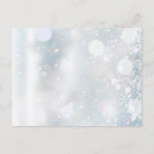 ファーストスノーフレークスウィンターバプテスマ《キリスト教》洗礼式や命名式 インビテーションポストカード (裏面)