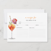 ファーストスピリッツフローラブライダルシャワーレシピカード 招待状 (正面)