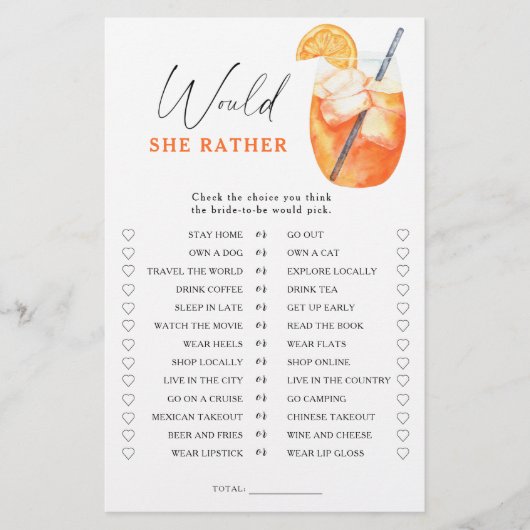 ファーストスピリッツブライダルシャワーは彼女はむしろゲームをする (正面)