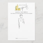 ファーストスピリッツ推測ドレスブライダルシャワーゲームカード 招待状 (正面)
