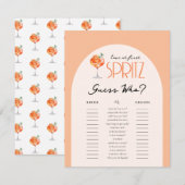 ファーストスプリッツで恋に落ちた ゲスフー ブライダルシャワーゲーム 招待状 (正面/裏面)
