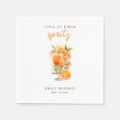 ファーストスプリッツで恋に落ちる ブライダルシャワー スタンダードカクテルナプキン (正面)