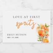 ファーストスプリッツで恋に落ちる ブライダルシャワー スパークリングワインラベル (シングルラベル)