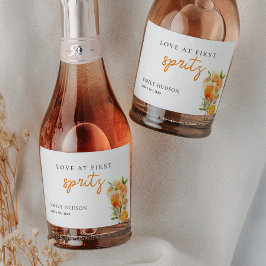 ファーストスプリッツで恋に落ちる ブライダルシャワー スパークリングワインラベル