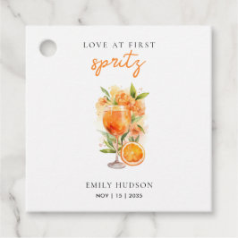 ファーストスプリッツで恋に落ちる ブライダルシャワー フェイバータグ