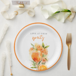 ファーストスプリッツで恋に落ちる ブライダルシャワー ペーパープレート