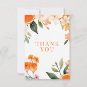 ファーストスプリッツで恋に落ちる モダン ブライダルシャワー サンキューカード (正面)