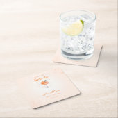 ファーストスプリッツのシトラスドリンク ブライダルシャワー スクエアペーパーコースター (インサイチュ)