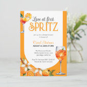 ファーストスプリッツの恋 ウォーターカラーブライダルシャワー 招待状 (スタンド正面)