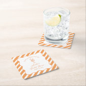 ファーストスプリッツの恋 ブライダルシャワー イタリアン アペロール スクエアペーパーコースター (インサイチュ)