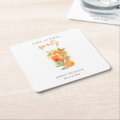 ファーストスプリッツの恋 ブライダルシャワー スクエアペーパーコースター (アングル)