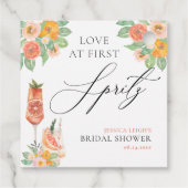 ファーストスプリッツの愛が輝くカクテル ブライダルシャワー フェイバータグ (裏面)