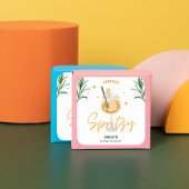 ファーストスプリッツの愛のウェディングシャワー 水彩画がとってもキュート スクエアシール