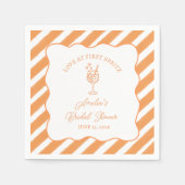 ファーストスプリッツの愛 ブライダルシャワー イタリアン アペロール スタンダードカクテルナプキン (正面)