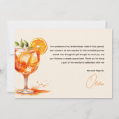 ファーストスプリッツオレンジ ブライダルシャワーの愛 サンキューカード (裏面)