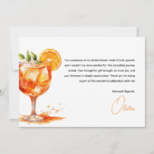 ファーストスプリッツオレンジ ブライダルシャワーの愛 サンキューカード (裏面)