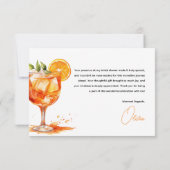ファーストスプリッツオレンジ ブライダルシャワーの愛 サンキューカード (裏面)
