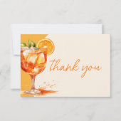ファーストスプリッツオレンジ ブライダルシャワー サンキューカード (正面)