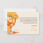 ファーストスプリッツオレンジ ブライダルシャワー サンキューカード (裏面)